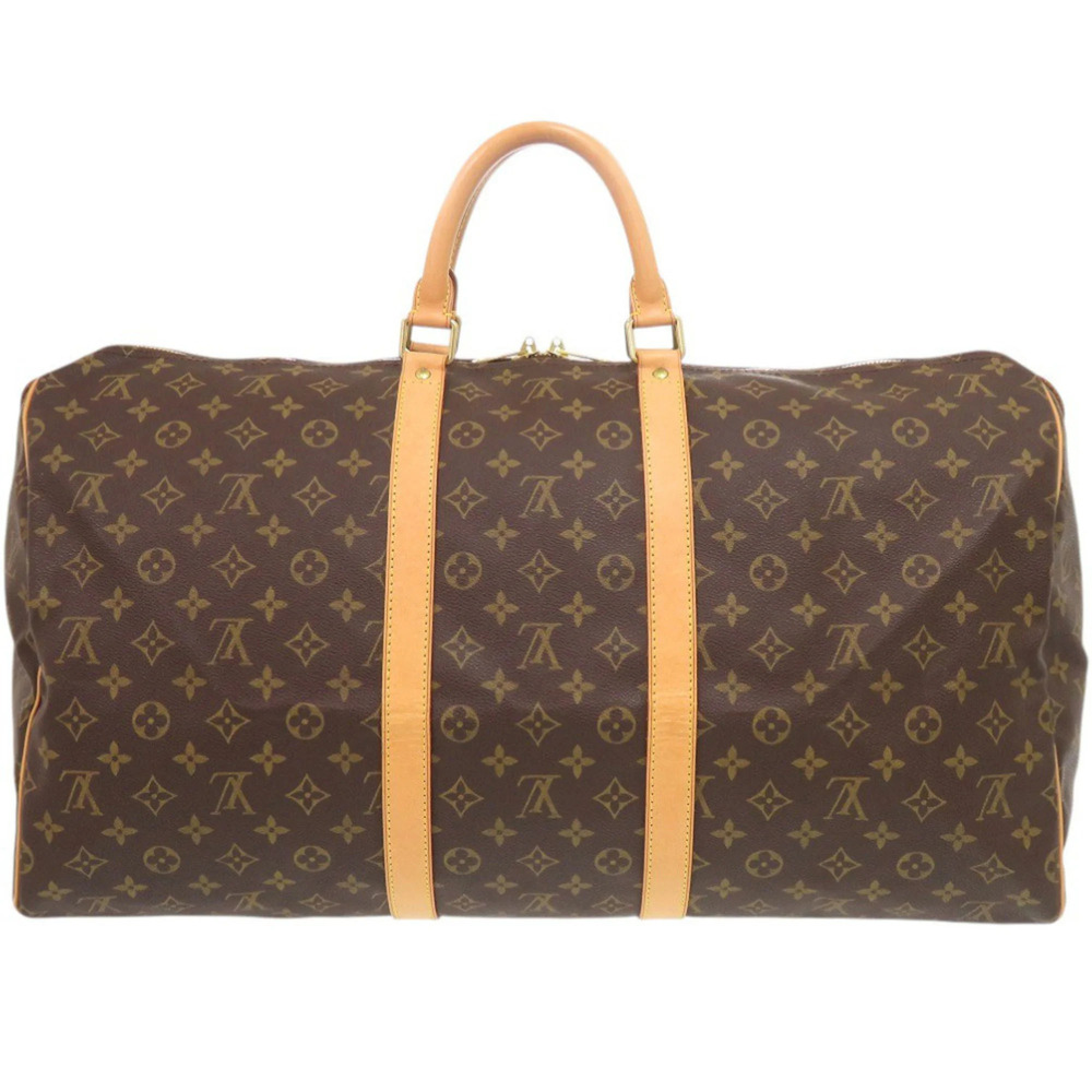 LOUIS VUITTON Brown Monogram Keepall 55 Boston Bag - Picture 2 of 10